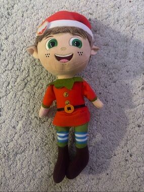 Red Holiday Elf Plush Toy - Kids Soft Doll